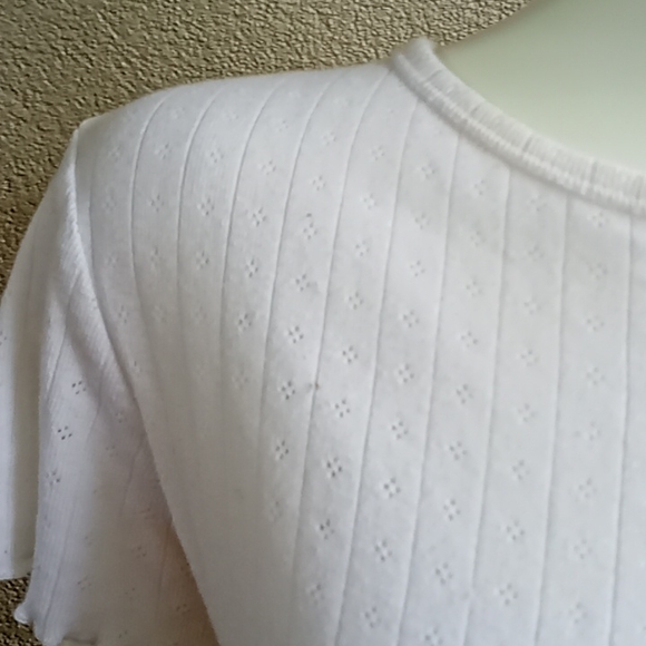 Glassons white crop top size L - Picture 2 of 4